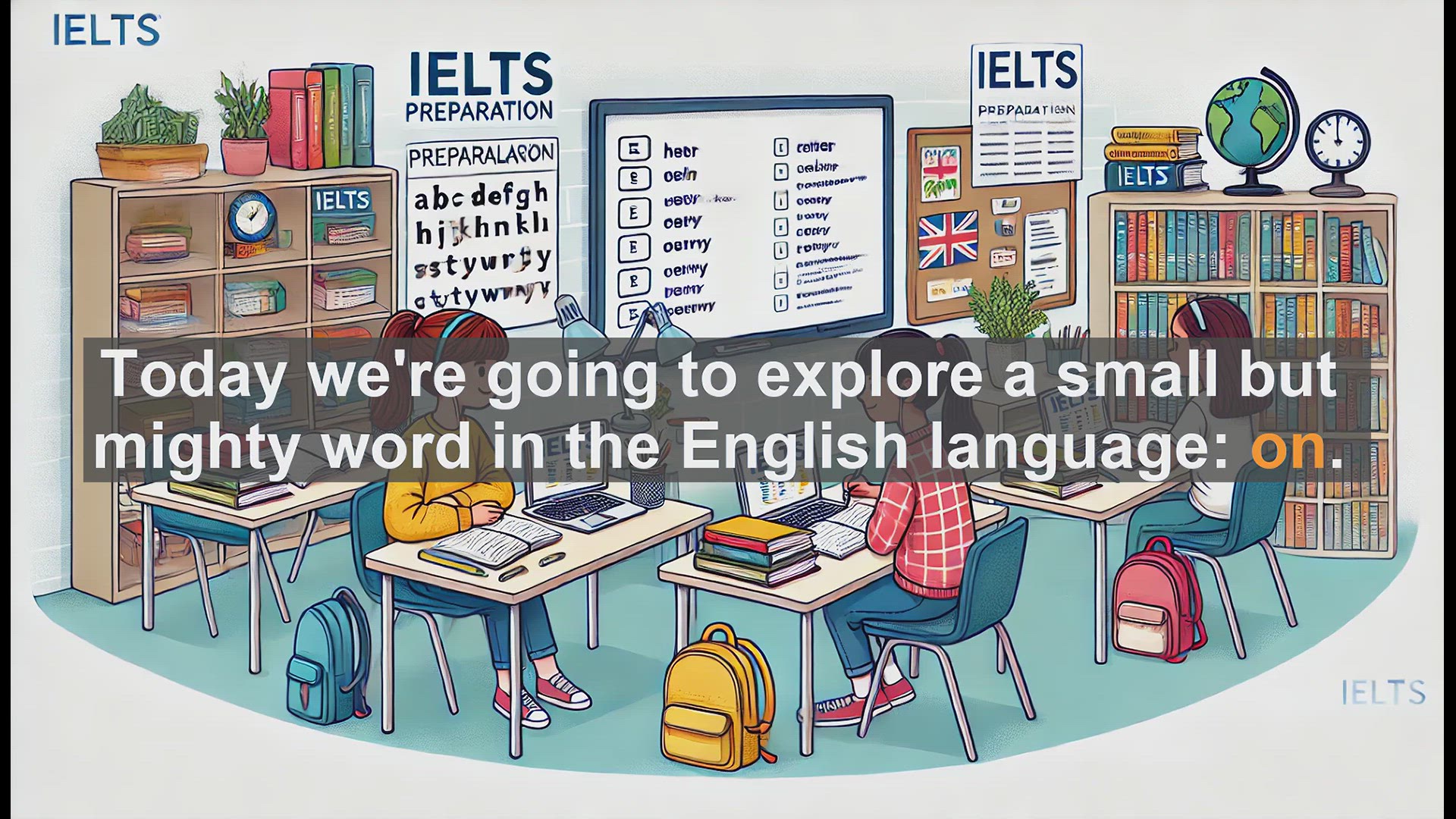 'Video thumbnail for 2500 Must Know IELTS 5.5 Vocabulary - Understanding the Preposition 'On': Uses and Examples'