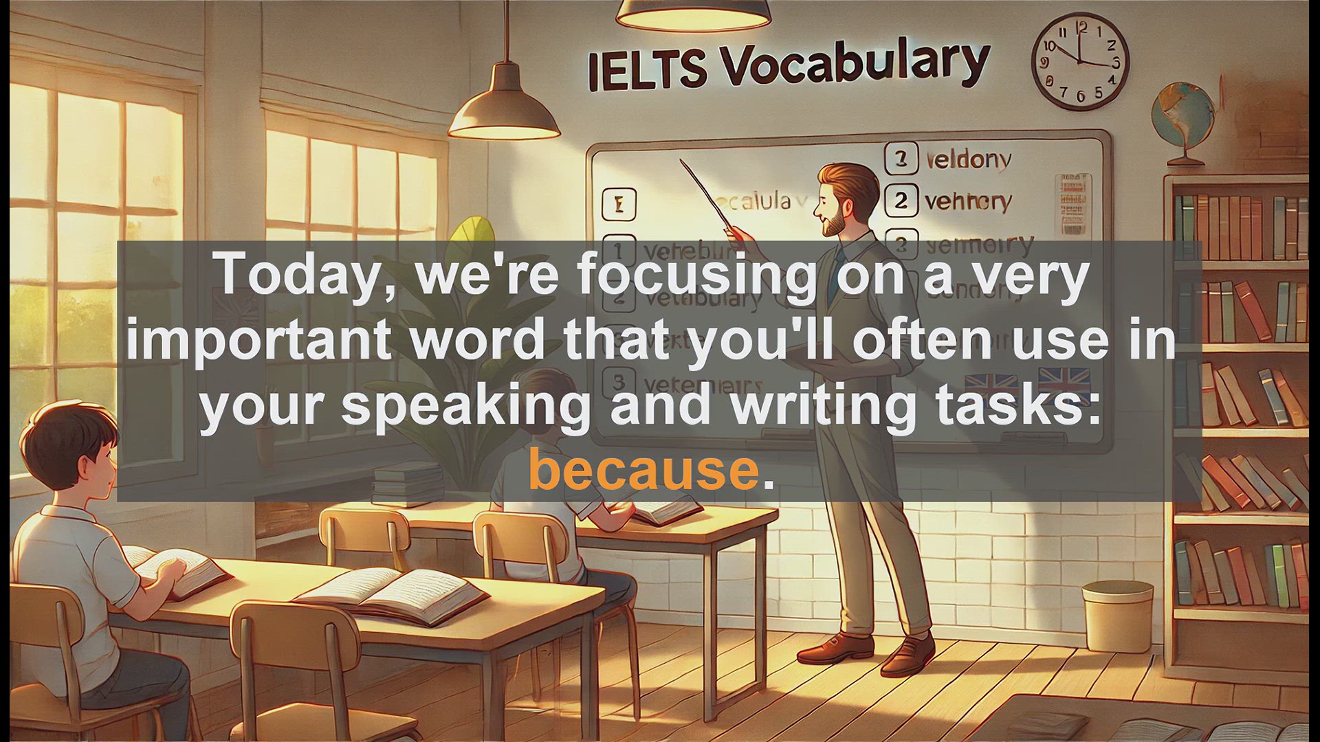 'Video thumbnail for 2500 Must Know IELTS 5.5 Vocabulary - IELTS Vocabulary: Mastering the Word 'Because''