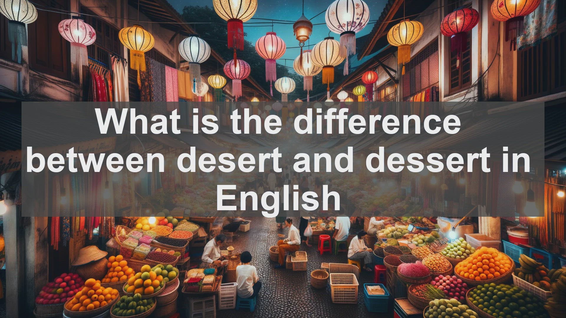 'Video thumbnail for What is the difference between desert and dessert in English?'