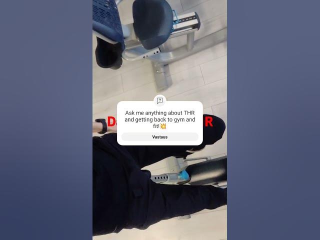 Video thumbnail for Day 18 after THR indoor bike #THR #hipreplacementrecovery #hiprehab #gym #endurance #running