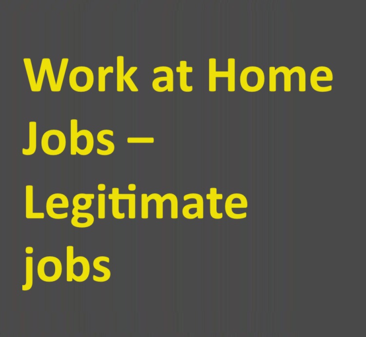Video thumbnail for Legit Work-from-Home Jobs - A Guide