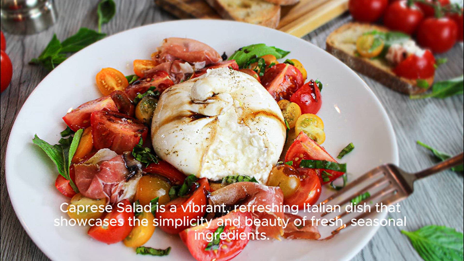 Video thumbnail for Burrata salad recipe