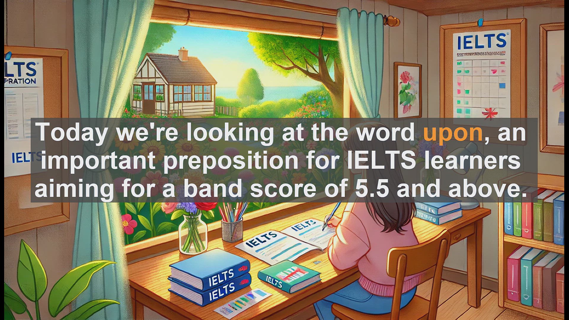 'Video thumbnail for 2500 Must Know IELTS 5.5 Vocabulary - Understanding 'Upon': Essential Preposition for IELTS Success'