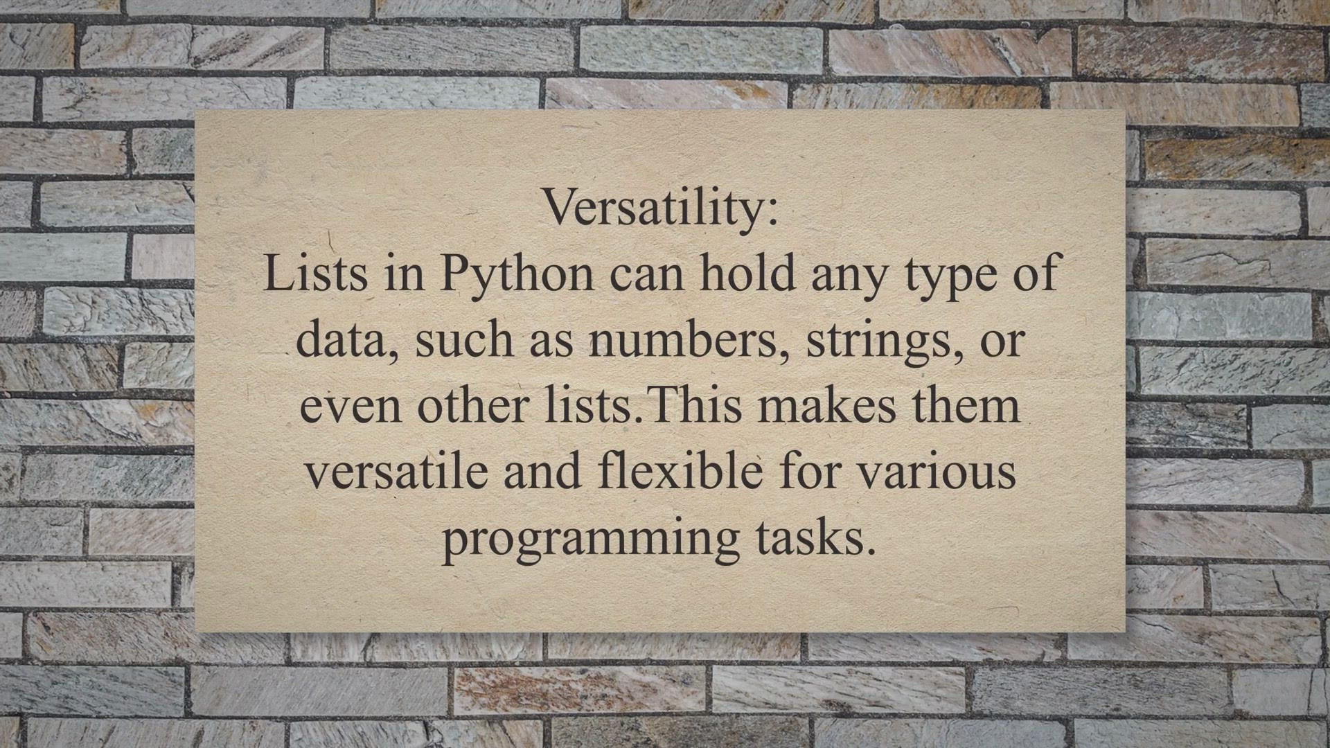 'Video thumbnail for Top 10 Benefits Of Using Python List - Python Tutorial'