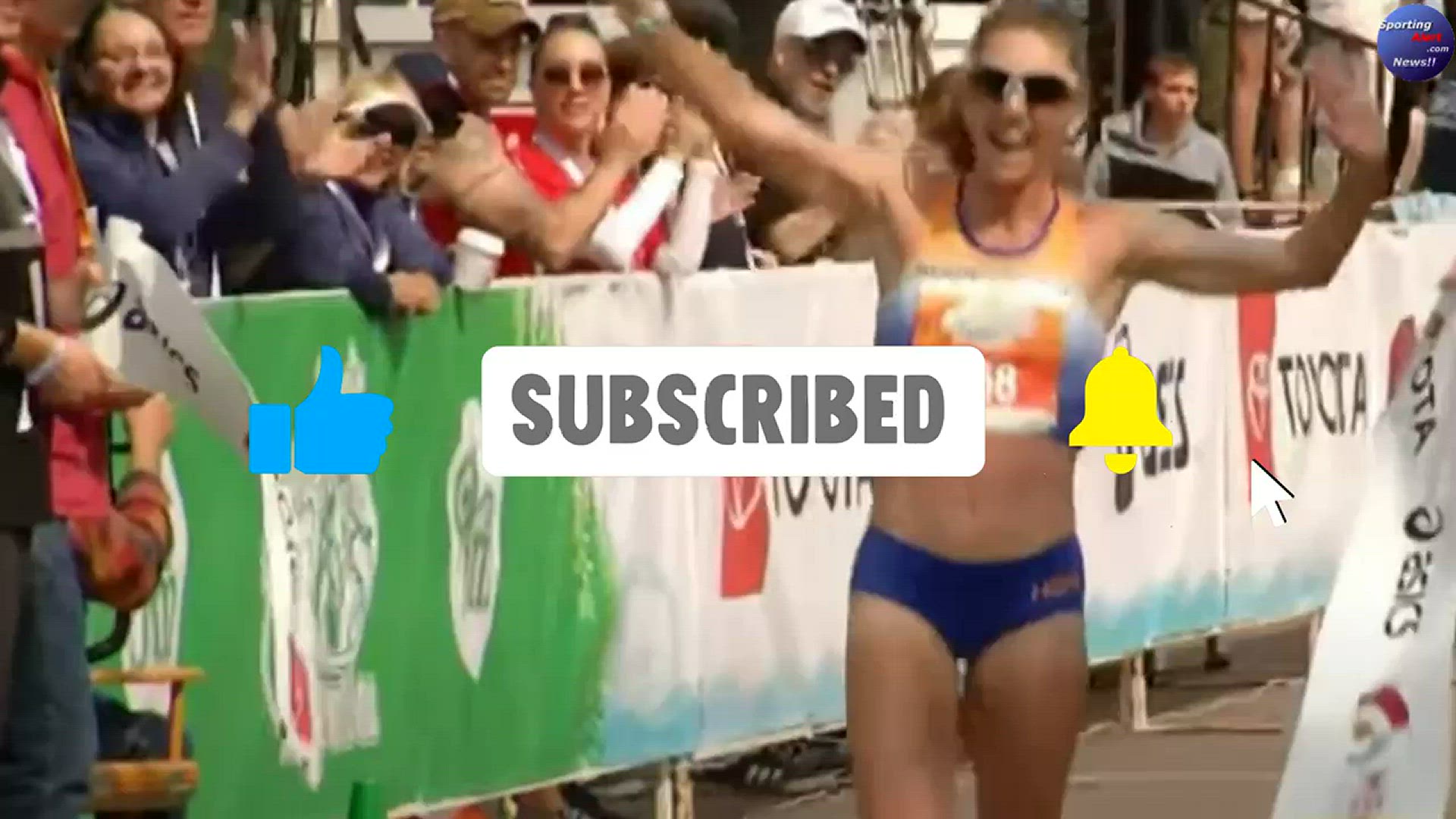 'Video thumbnail for Lauren Hagans wins Grandma's Marathon 2023'