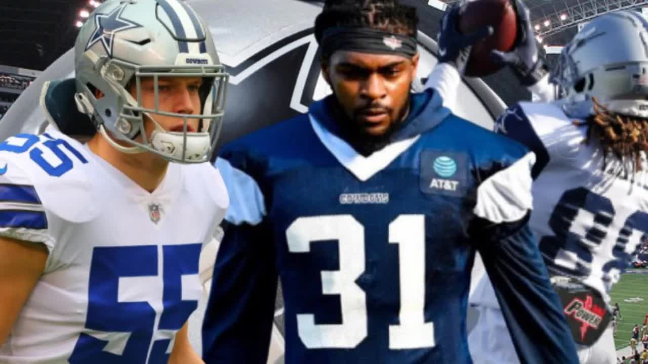 'Video thumbnail for law nation sports: dallas cowboys training camp 2020: trevon diggs heart & leighton vander esch big hit!'