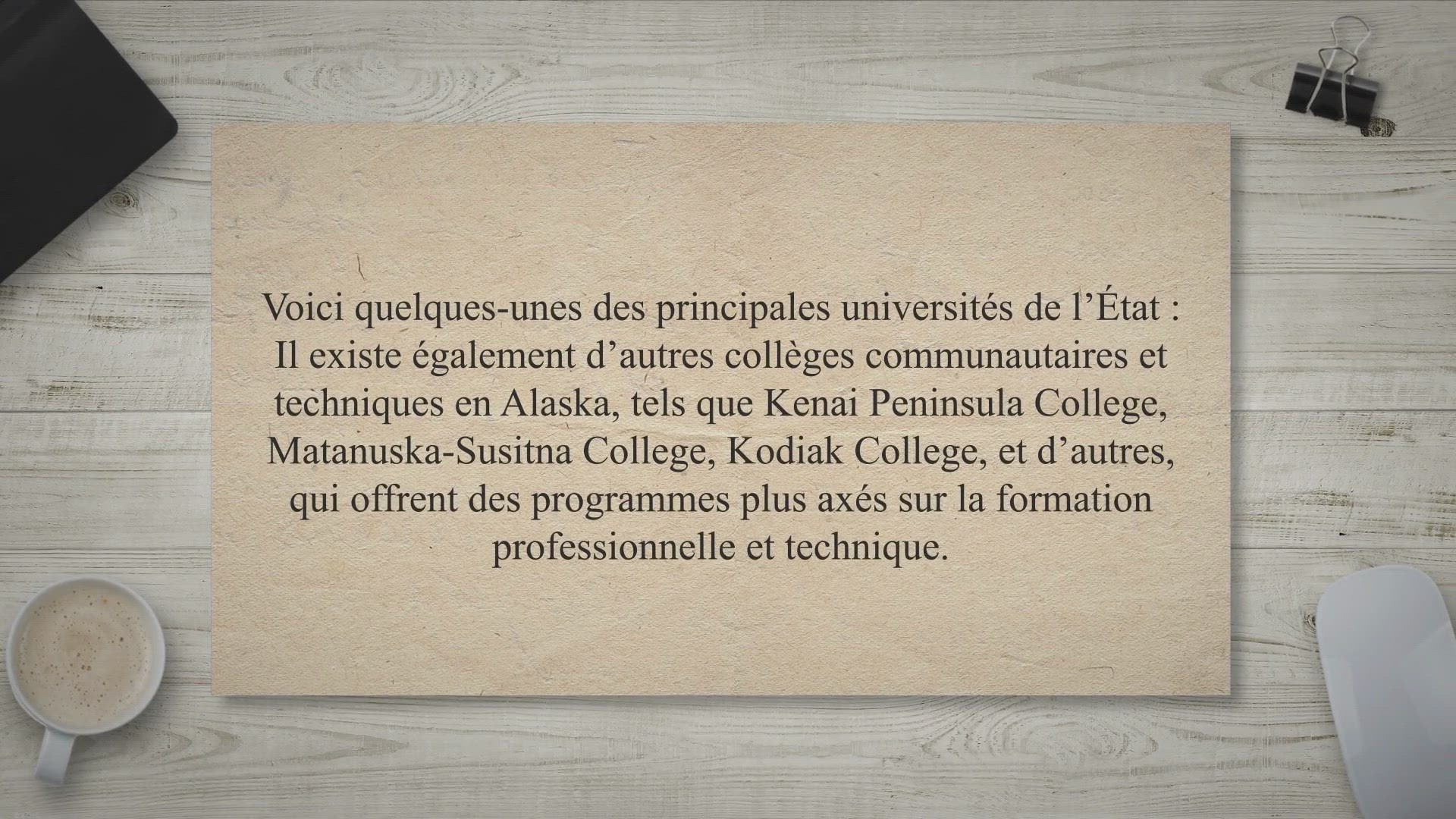 Video thumbnail for Universités Alaska - SUJET CORRECTION