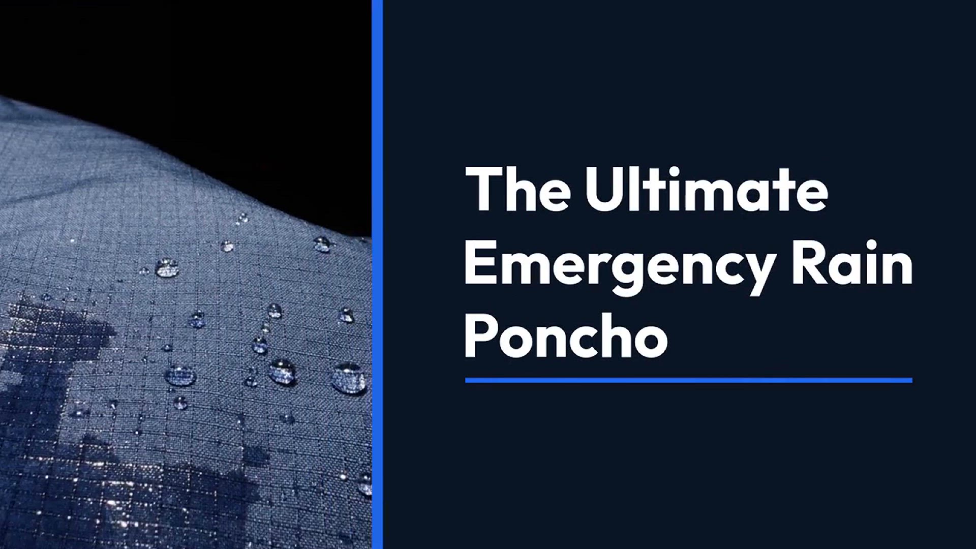 'Video thumbnail for Ultimate Emergency Rain Poncho! Stay Dry Anytime, Anywhere'