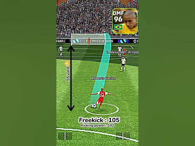 Video thumbnail for Impossible R.Carlos Free-kick🥶🚀 #efootball #pes #pes2021 #pesday #efootball2024mobile #mobile #world