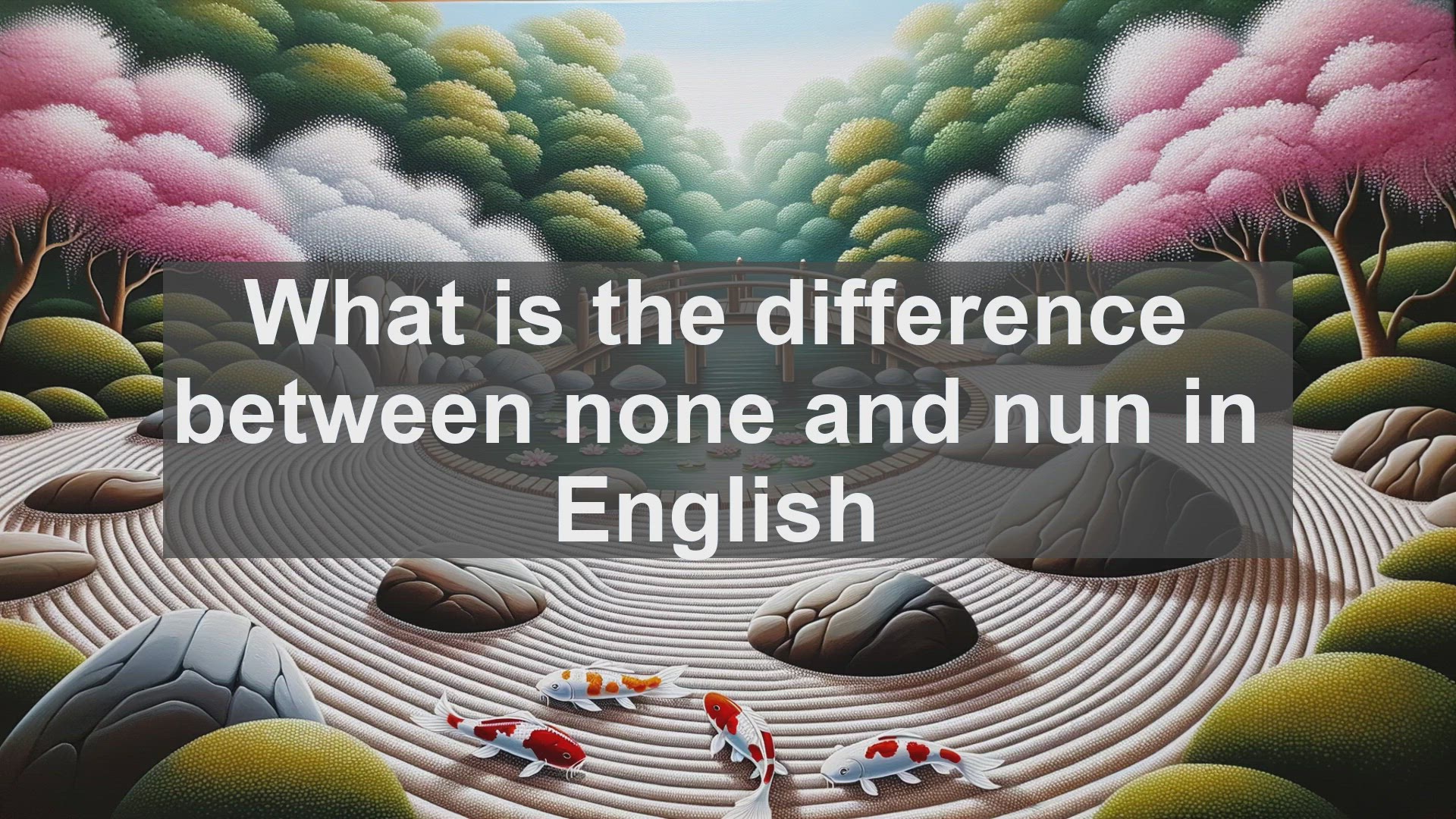 'Video thumbnail for What is the difference between none and nun in English?'