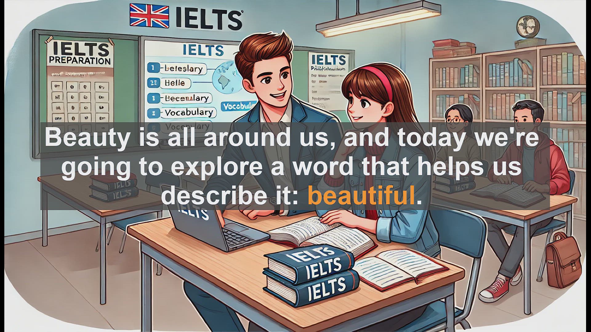 'Video thumbnail for 2500 Must Know IELTS 5.5 Vocabulary - Understanding the Word 'Beautiful': Meaning, Usage, and Examples'