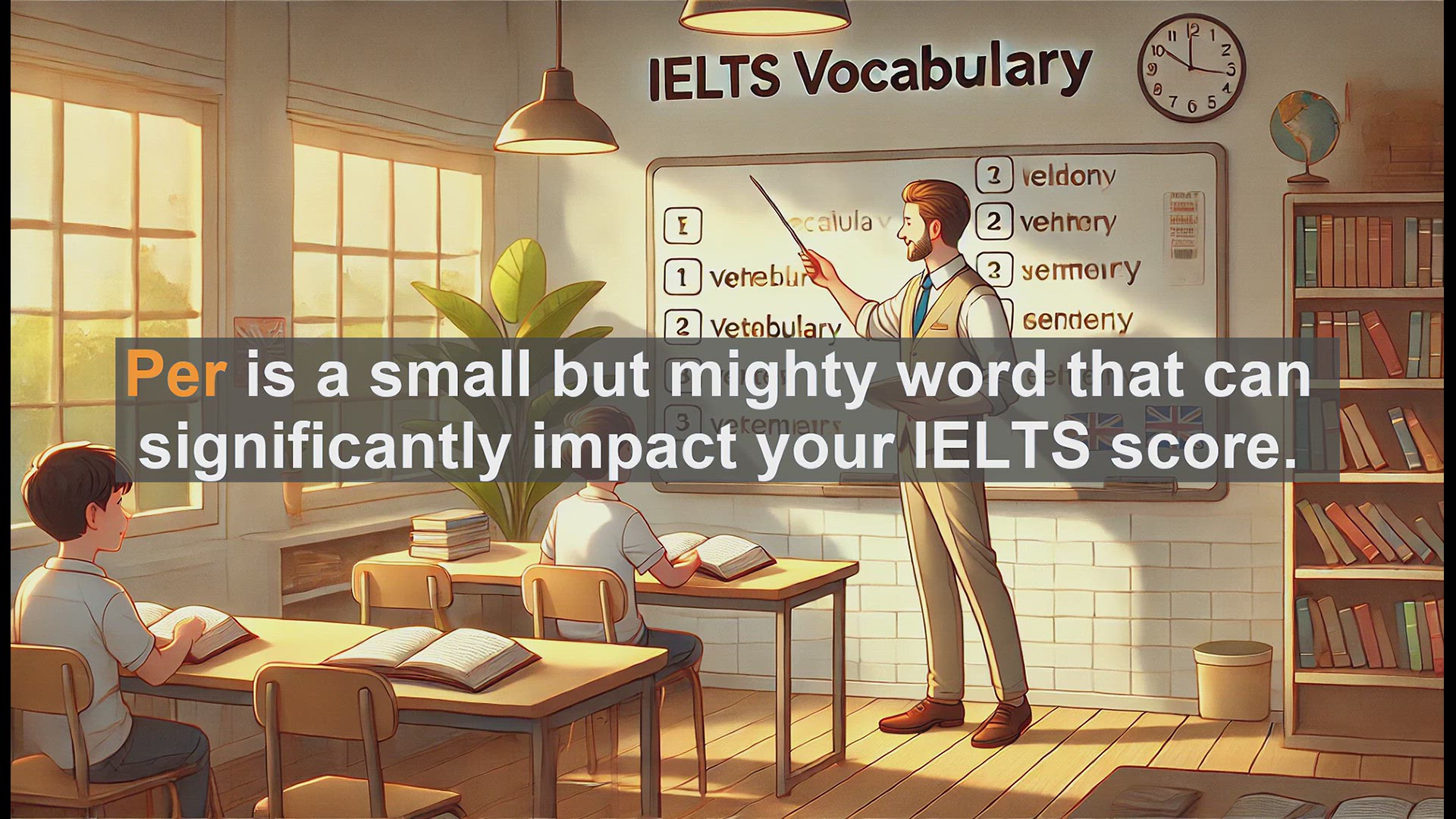 'Video thumbnail for 2500 Must Know IELTS 5.5 Vocabulary - Master 'Per' for IELTS Success: Essential Preposition Guide'