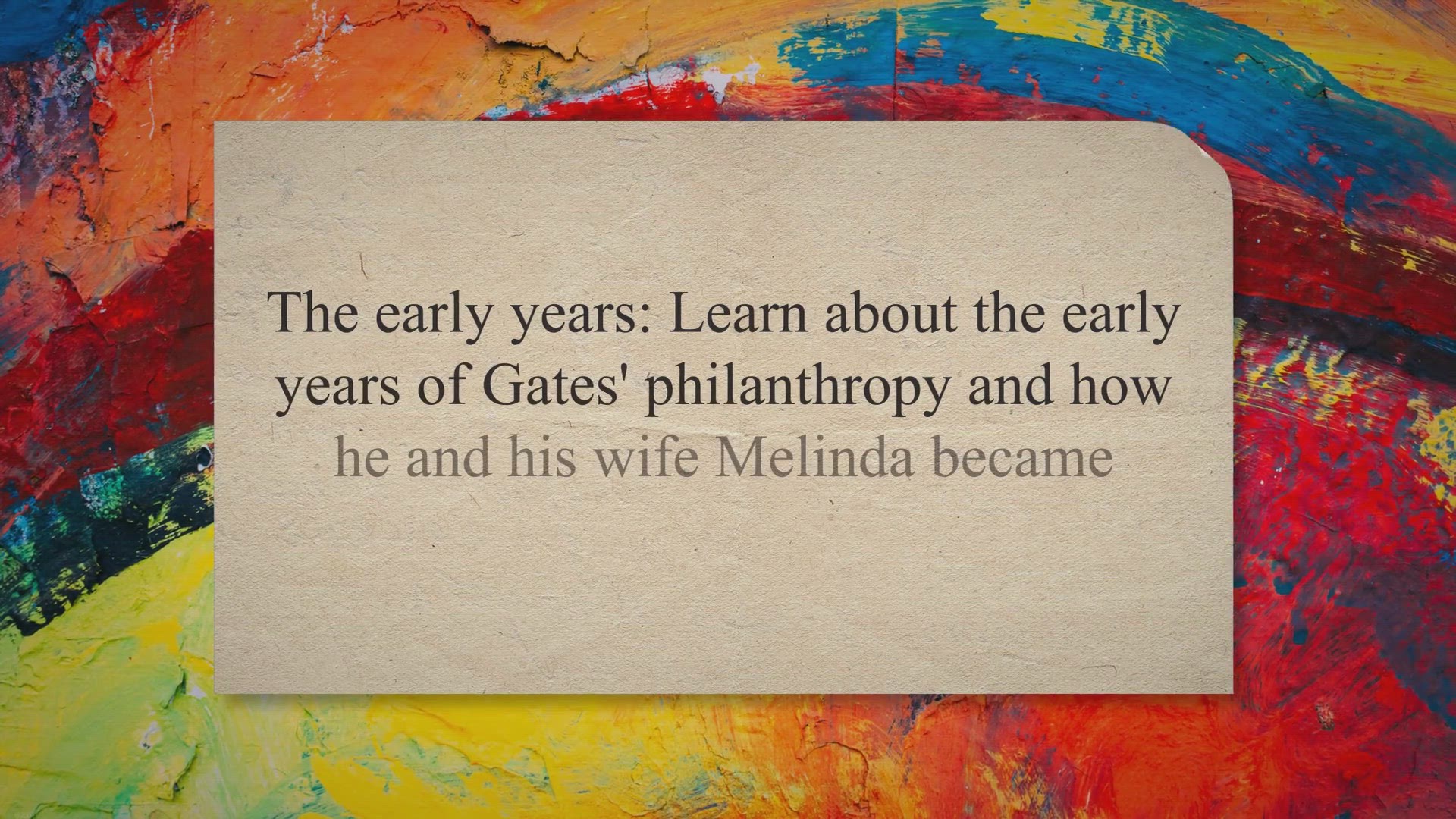 'Video thumbnail for The Evolution of Bill Gates' Philanthropy'