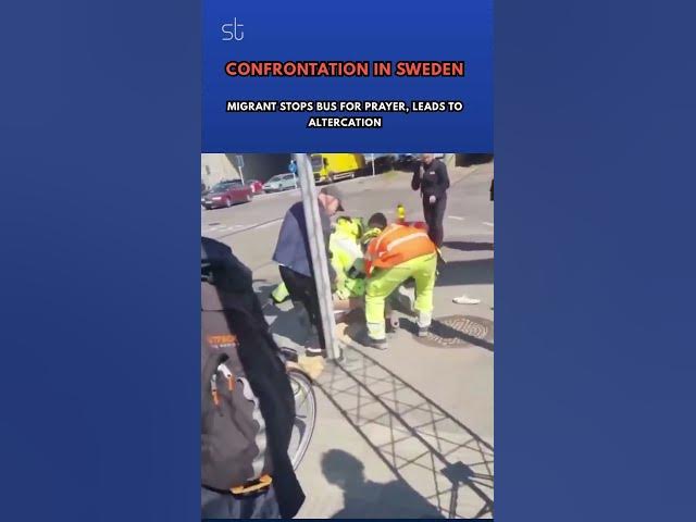 Video thumbnail for Confrontation in Sweden: Migrant Stops Bus for Prayer, Leads to Altercation
