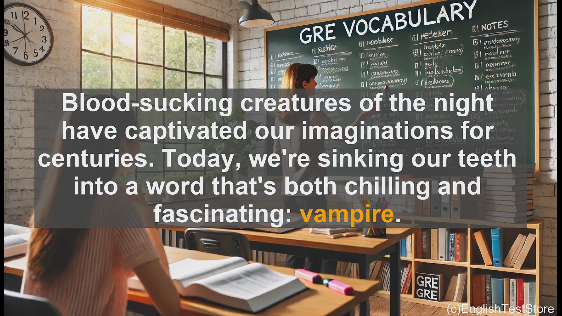 'Video thumbnail for GRE Vocabulary Lesson: Vampire - From Folklore to Figurative Language'