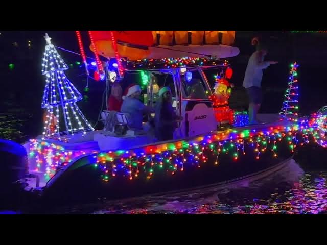 Video thumbnail for Leisure Beach fl 2023 Boat parade off dock at 12620 3rd Isle Hudson Fl 34667