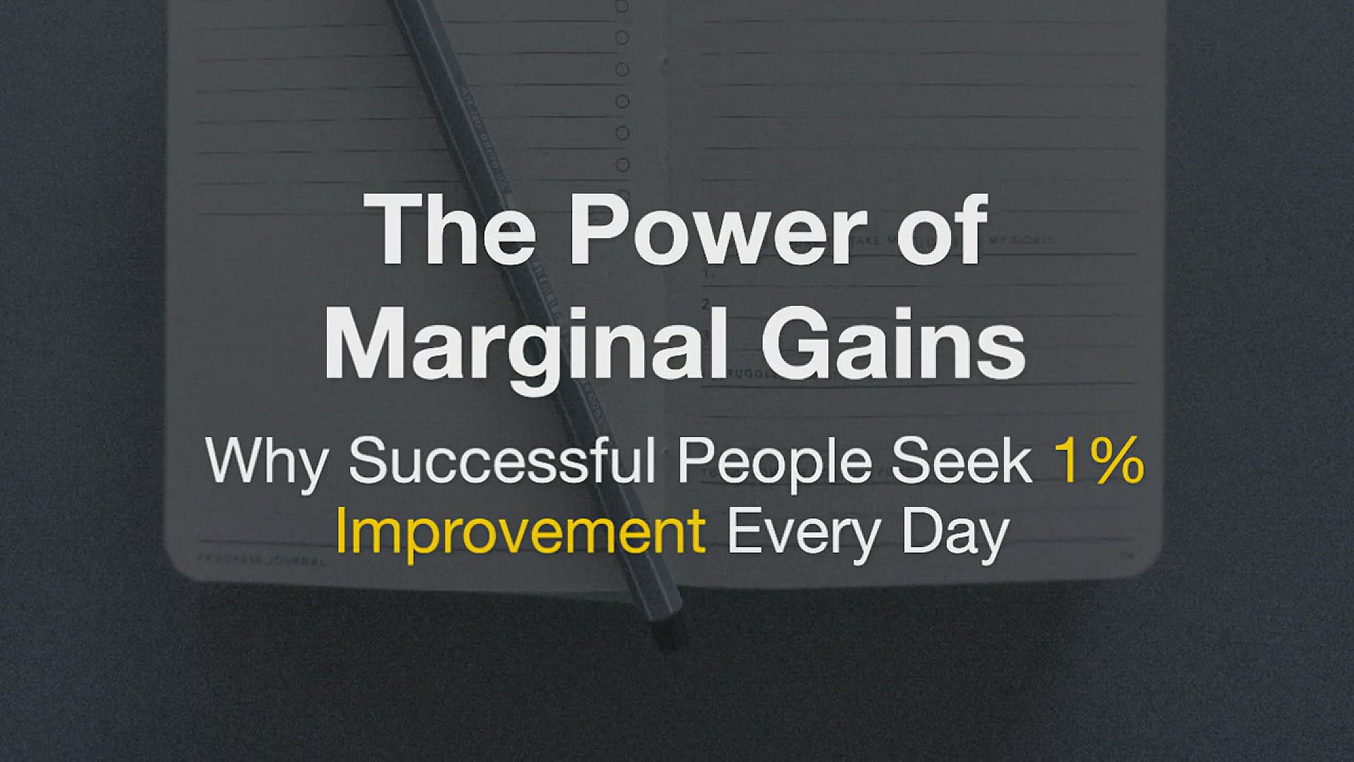'Video thumbnail for Marginal Gains Theory Why Successful People Seek 1% Improvement Everyday'
