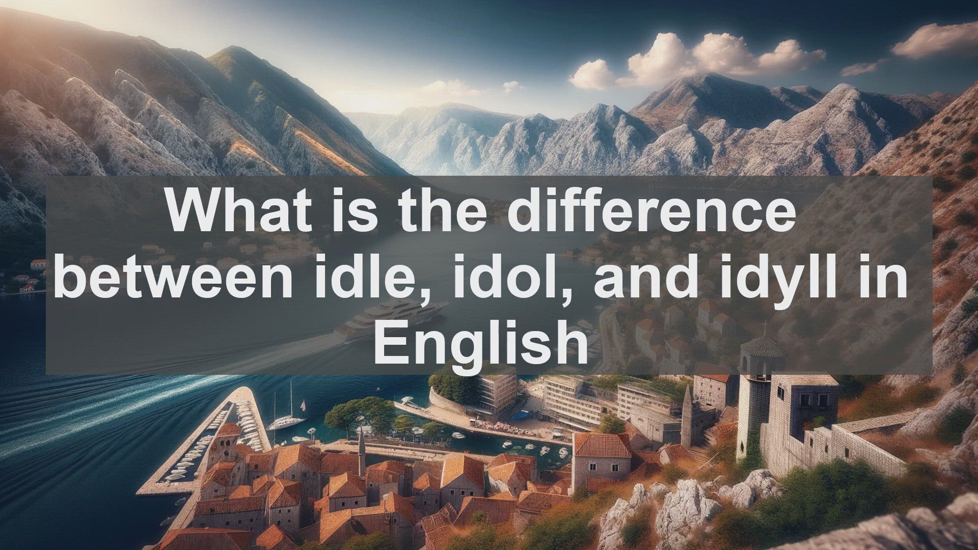 'Video thumbnail for What is the difference between idle idol and idyll in English?'