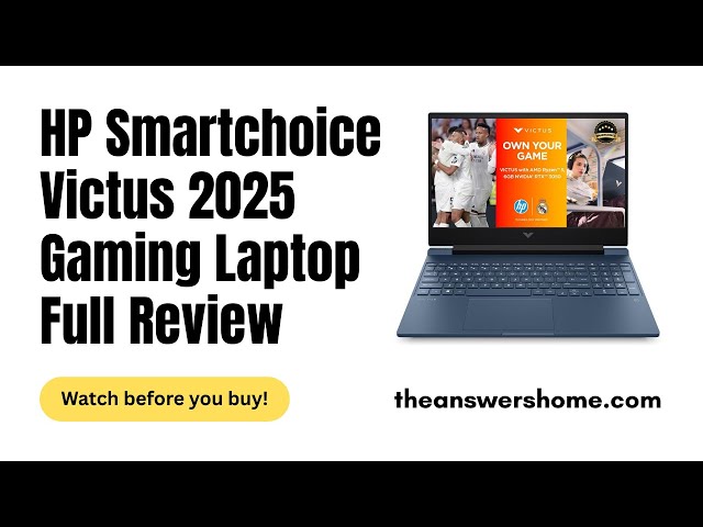 Video thumbnail for HP Smartchoice Victus (2025) Full Review – Ryzen 5 8645HS, 144Hz Gaming Laptop || theanswershome