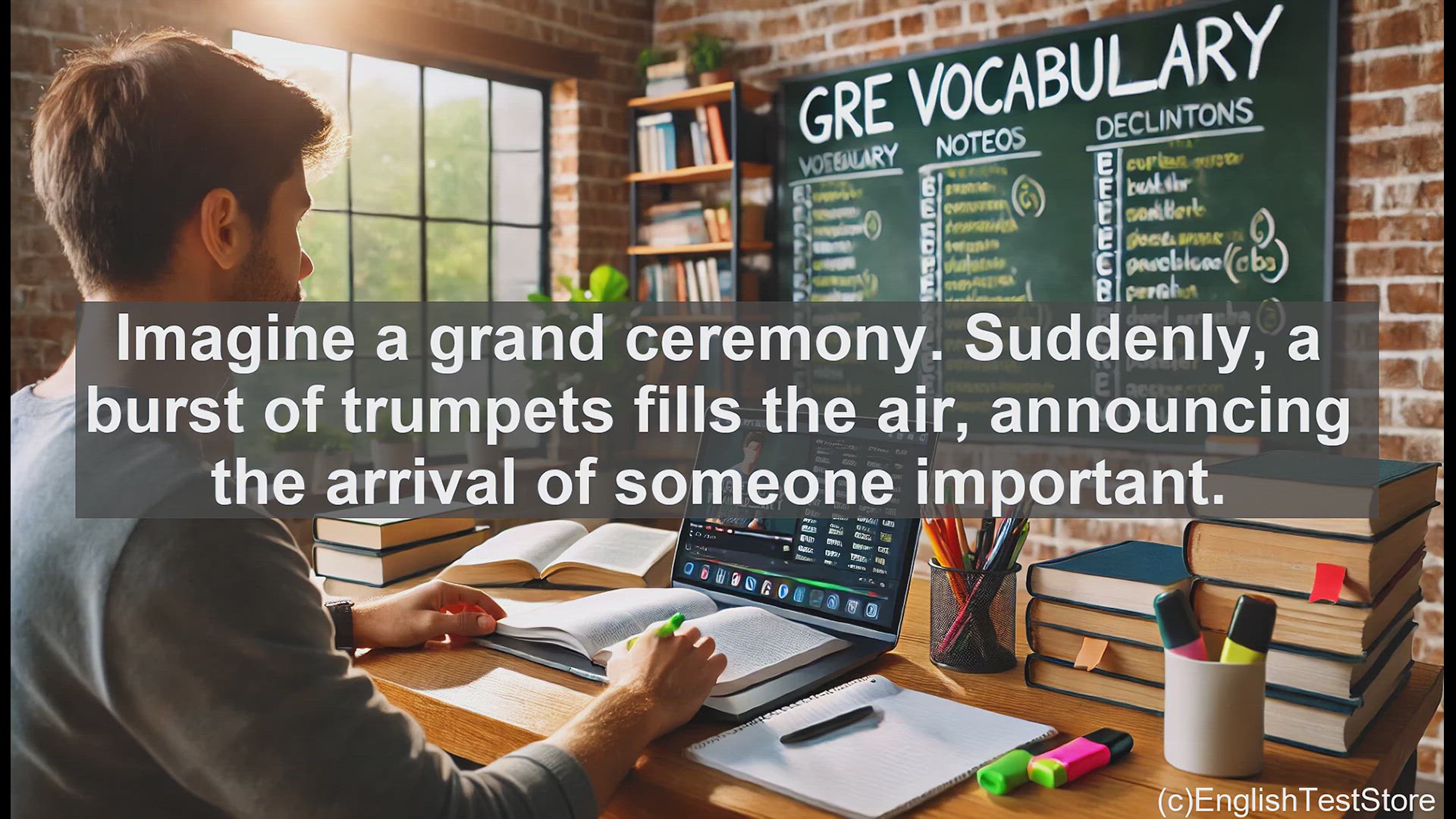 'Video thumbnail for GRE Vocabulary Lesson: Exploring the Meaning and Use of 'Fanfare''
