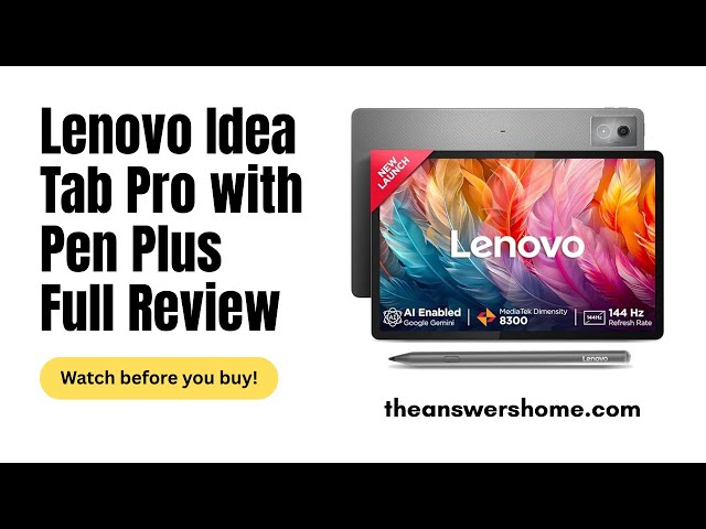 Video thumbnail for Lenovo Idea Tab Pro With Pen Plus Review | Best Android Tablet 2025? | Theanswershome