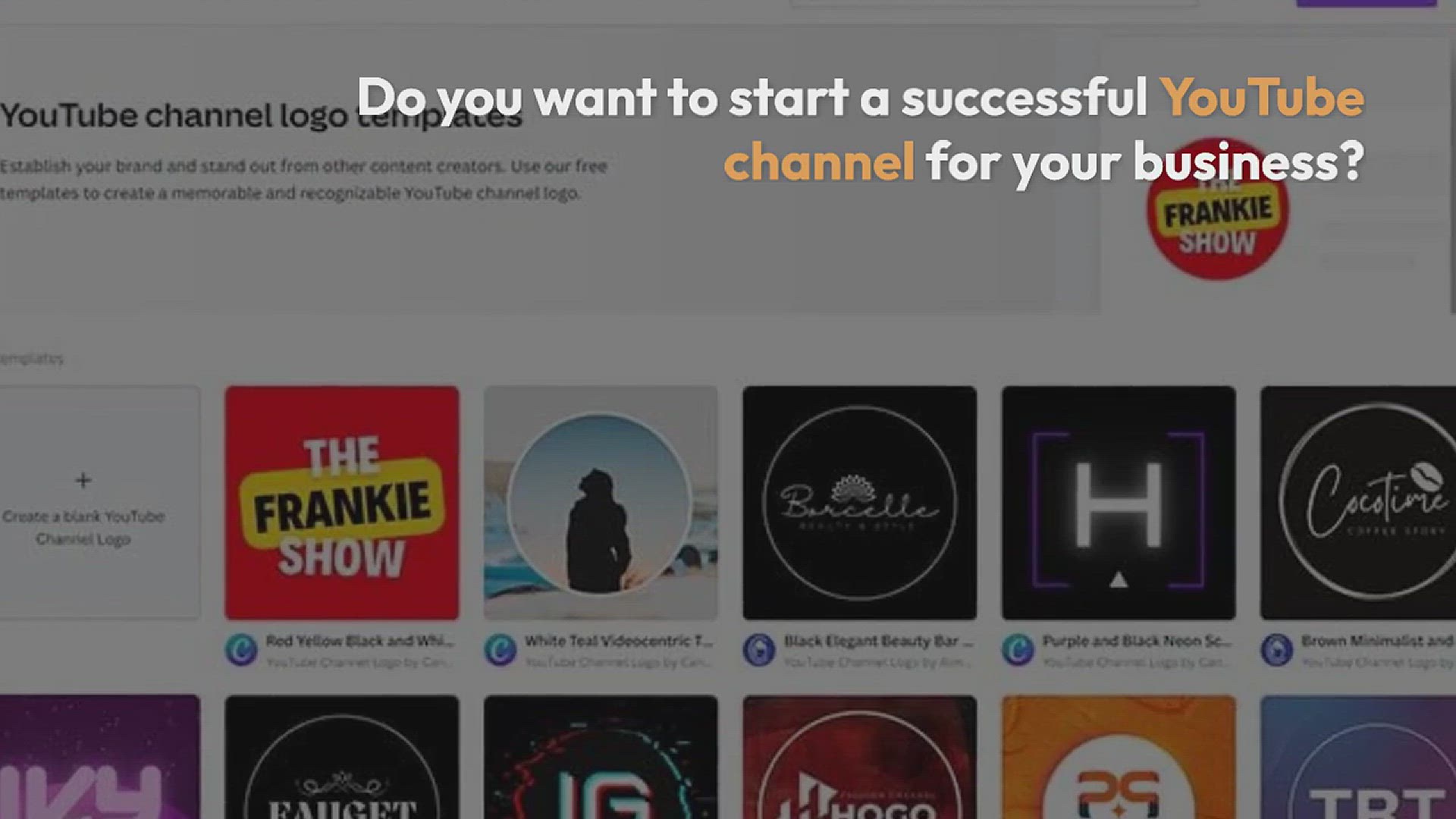 'Video thumbnail for How to Start a Successful YouTube Channel for Your Business'