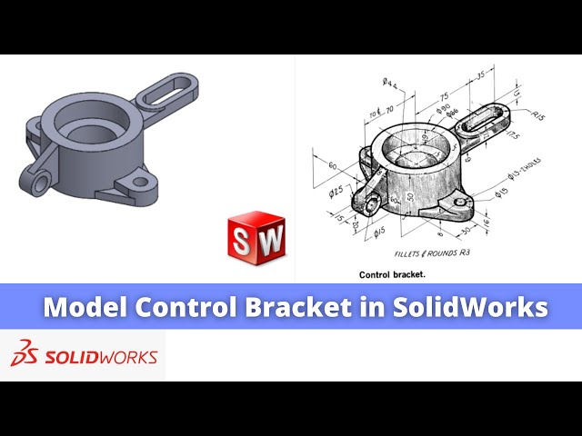 Video thumbnail for Model Control Bracket in SolidWorks | SolidWorks Tutorial | SolidWorks Part Modeling |