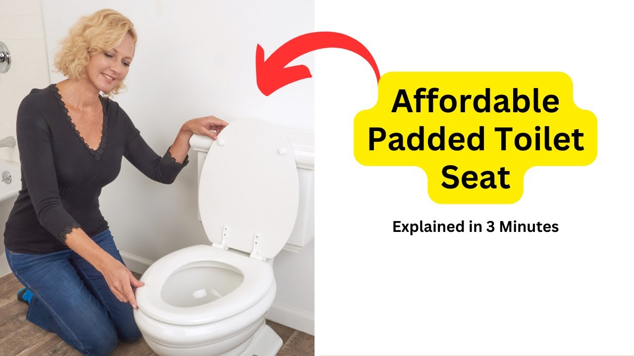 'Video thumbnail for Affordable Padded Toilet Seat - Enhance Comfort on a Budget'
