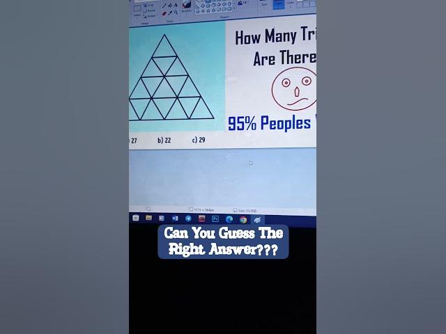 'Video thumbnail for How Many Triangles Are There? | Can You Guess The Right Answer? | #youtubeshorts #shorts #ytshorts'