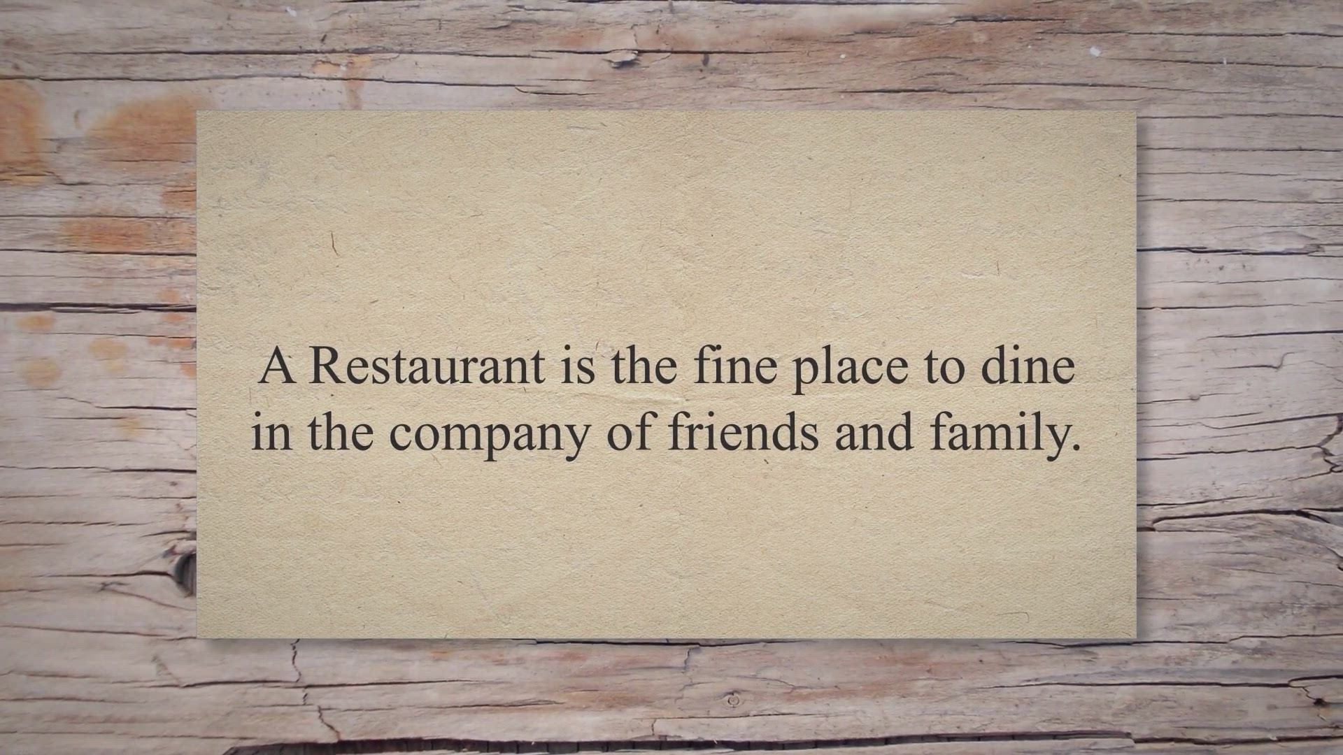 Video thumbnail for Adjectives For Restaurant