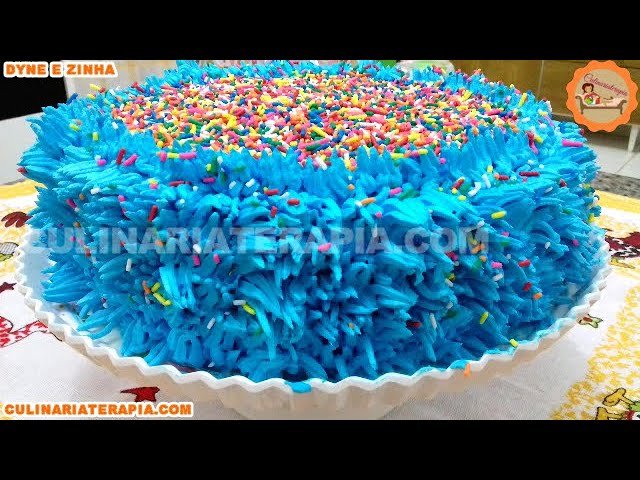 'Video thumbnail for Bolo de Festa com Chantilly Azul @Culinariaterapia'