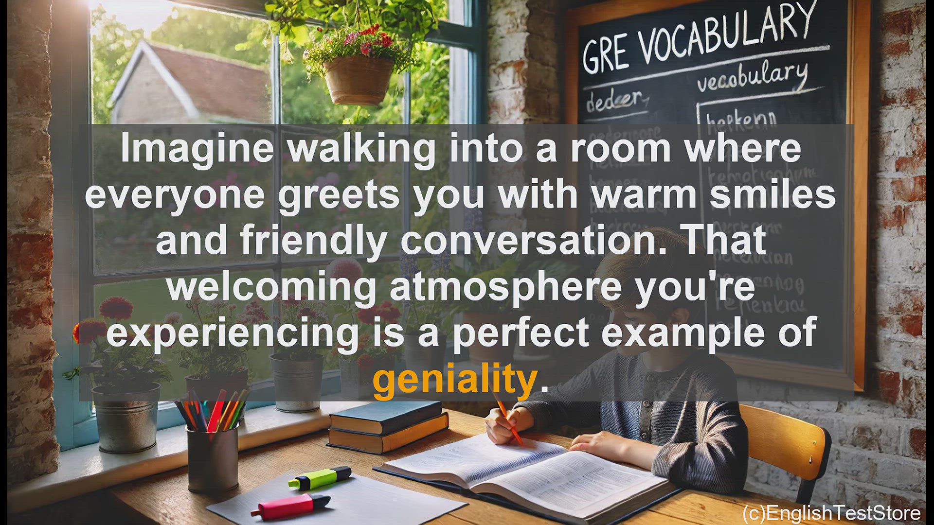 'Video thumbnail for GRE Vocabulary Lesson: Exploring the Charm of Geniality'