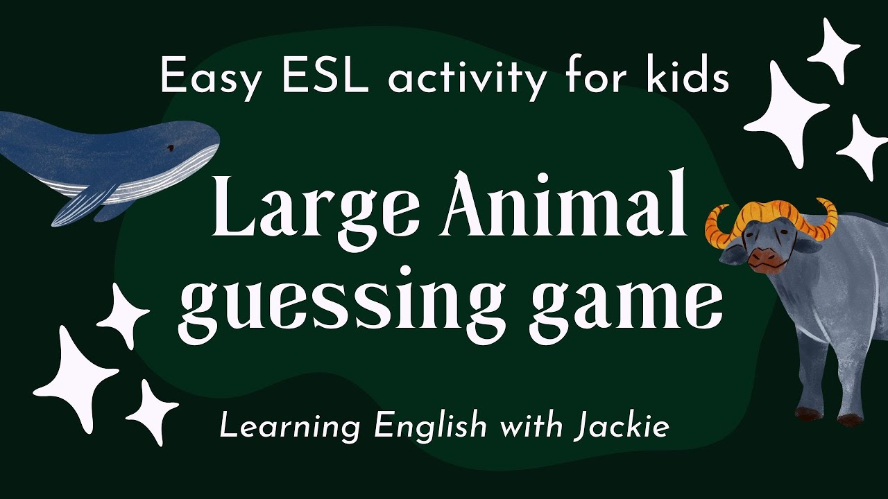 'Video thumbnail for Easy Large Animals ESL Quiz for kids | Fun ESL Guessing Quiz & Activities'
