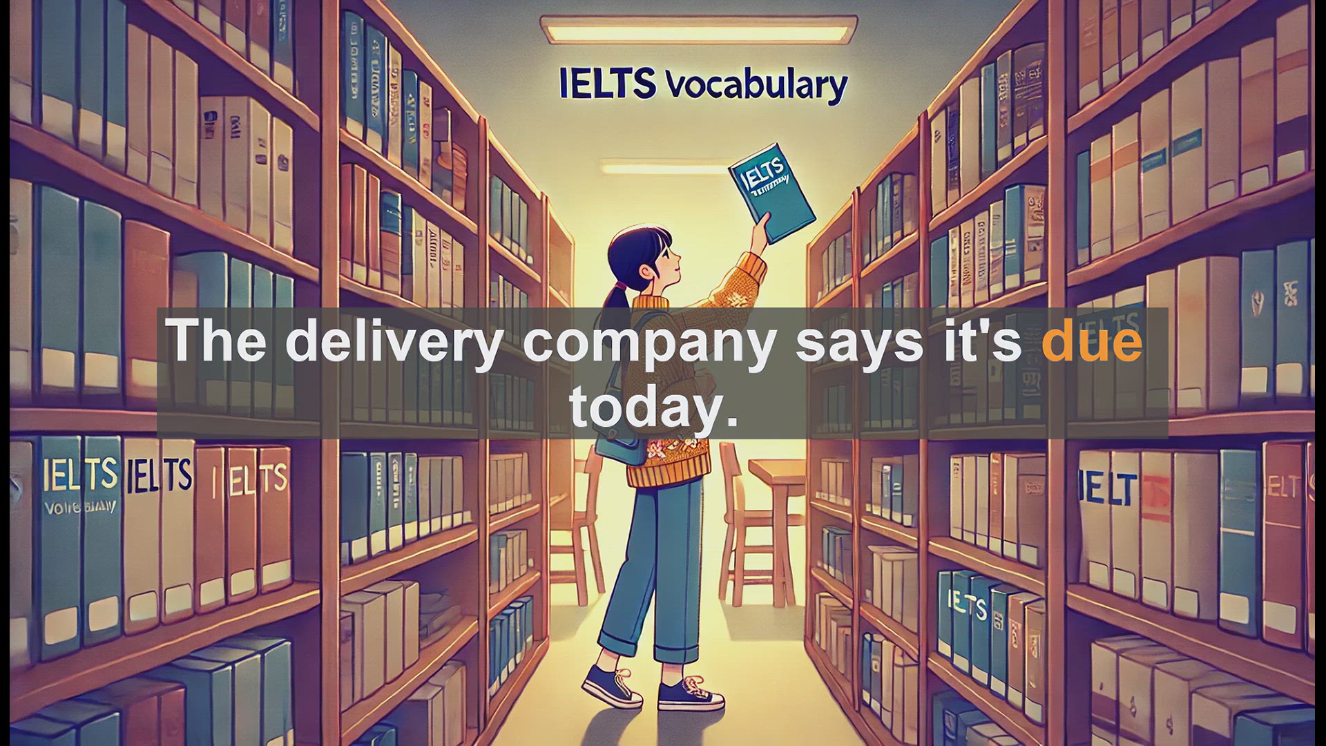 'Video thumbnail for 2500 Must Know IELTS 5.5 Vocabulary - Understanding 'Due': Boost Your IELTS Vocabulary'