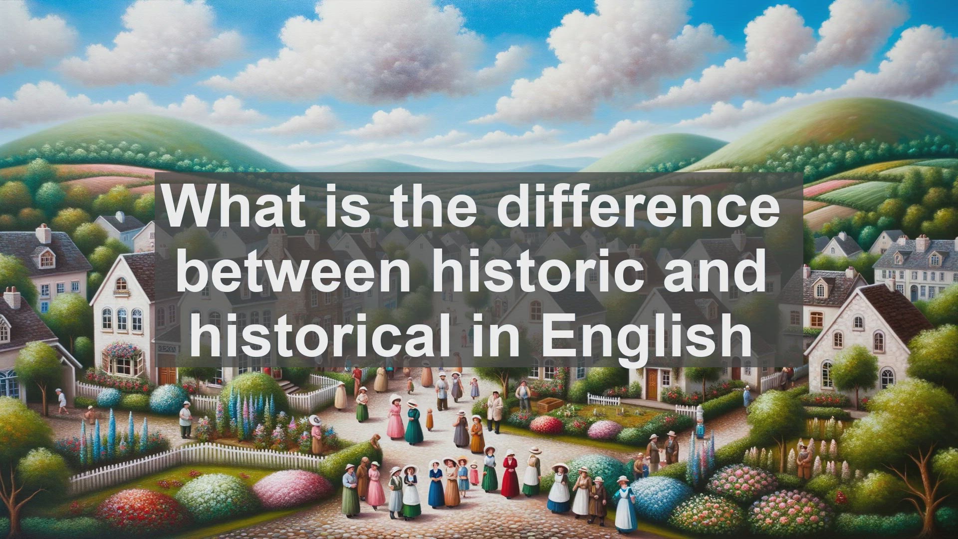 'Video thumbnail for What is the difference between historic and historical in English?'