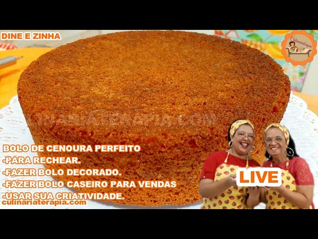 'Video thumbnail for BOLO DE CENOURA SUPER FOFINHO - PERFEITO PARA RECHEAR E DECORAR'