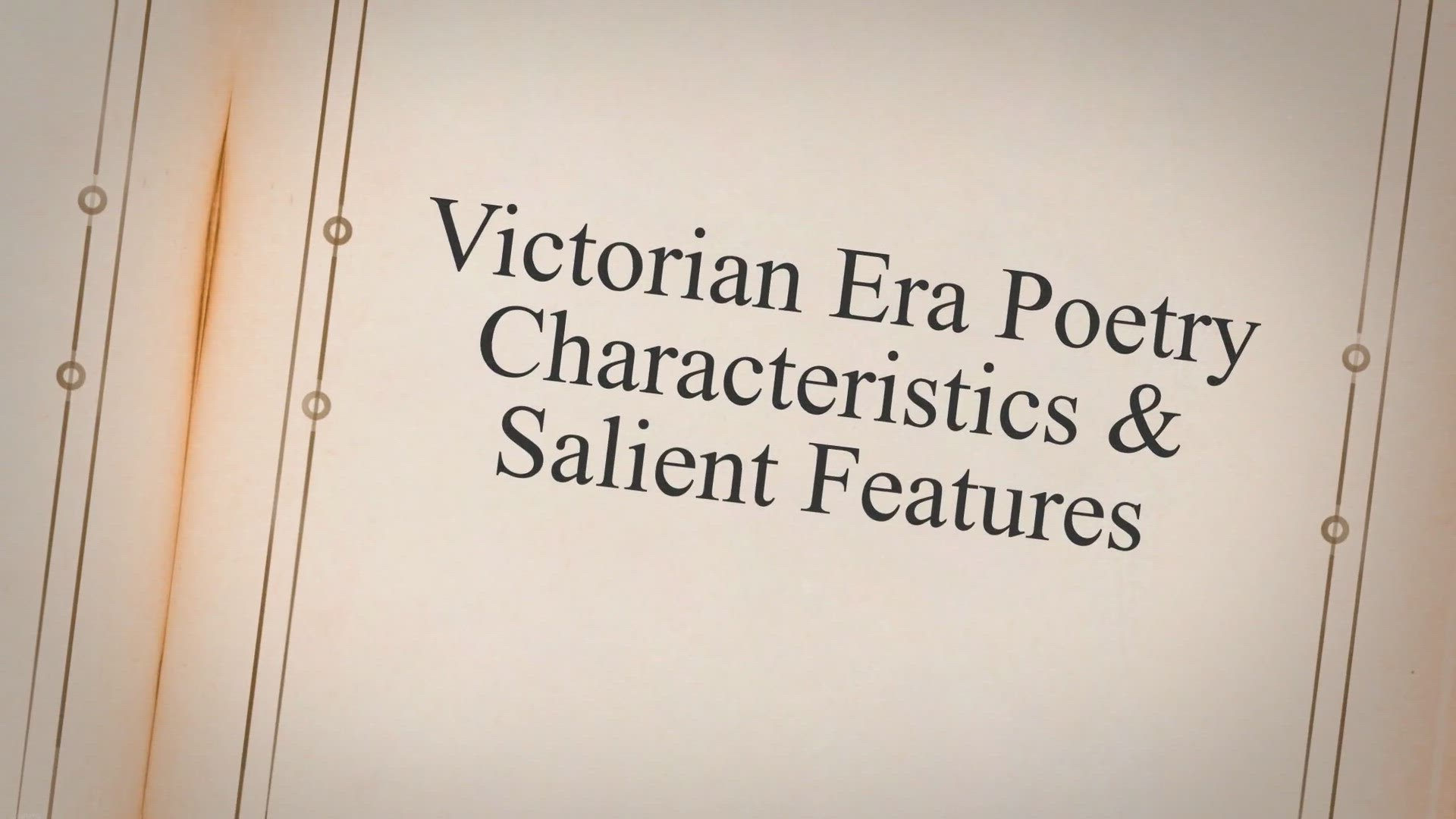 'Video thumbnail for Victorian Era Poetry Characteristics & Salient Features'