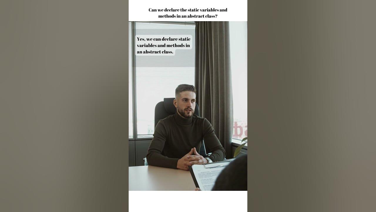 Video thumbnail for Can we declare static variables and methods in an abstract class