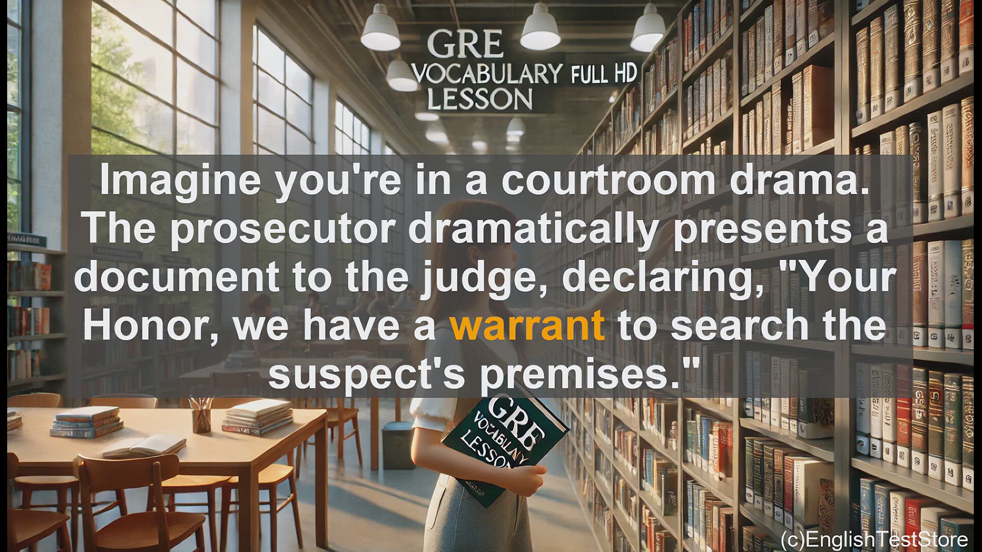 'Video thumbnail for GRE Vocabulary Lesson: The Power of Warrants - Exploring a Crucial Legal Concept'