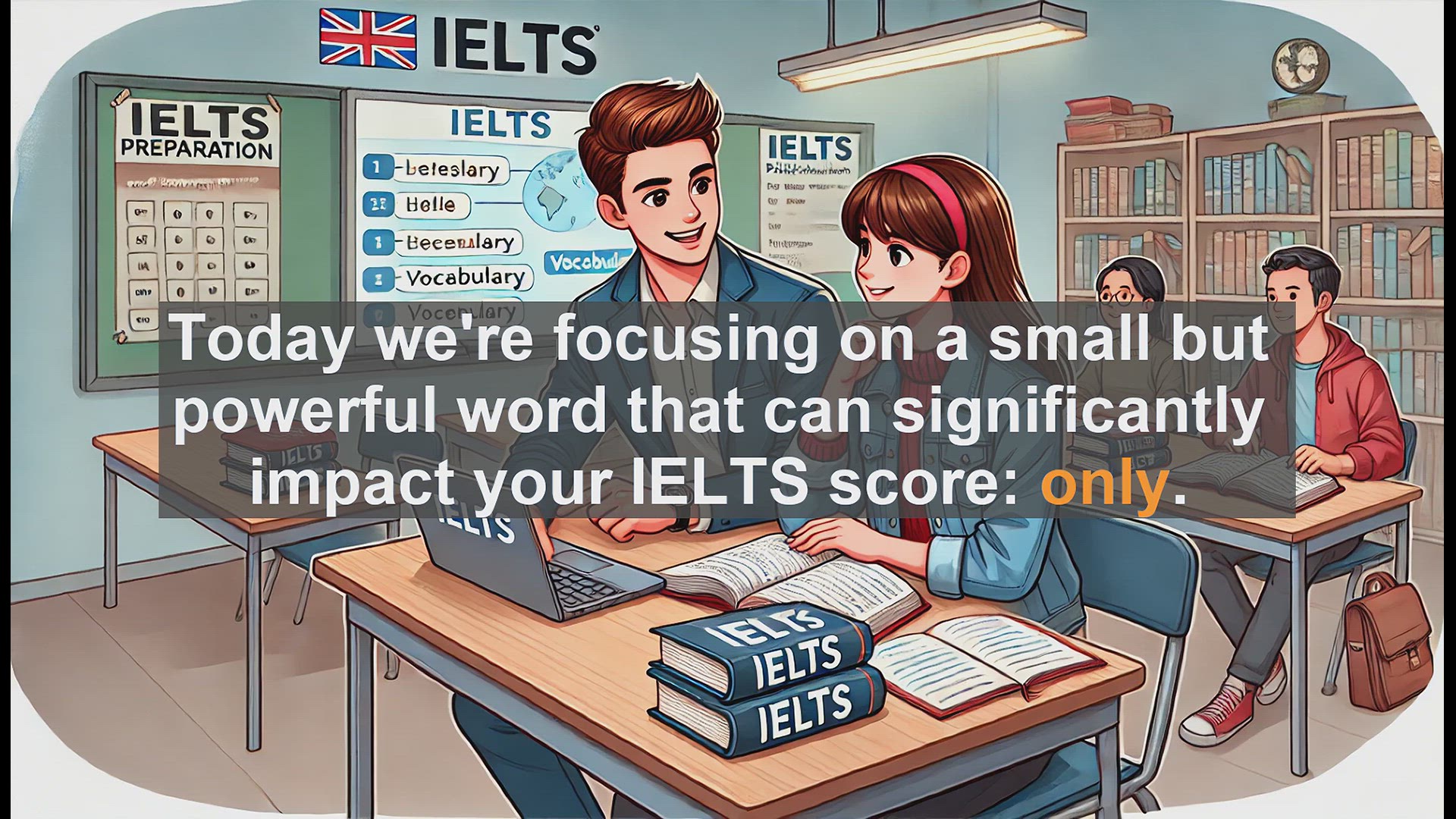 'Video thumbnail for 2500 Must Know IELTS 5.5 Vocabulary - Mastering 'Only' for IELTS Success'