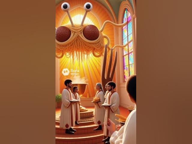 Video thumbnail for Praise the Flying Spaghetti Monster saucy satire on belief logic & divinity #Pastafarian #Comedy