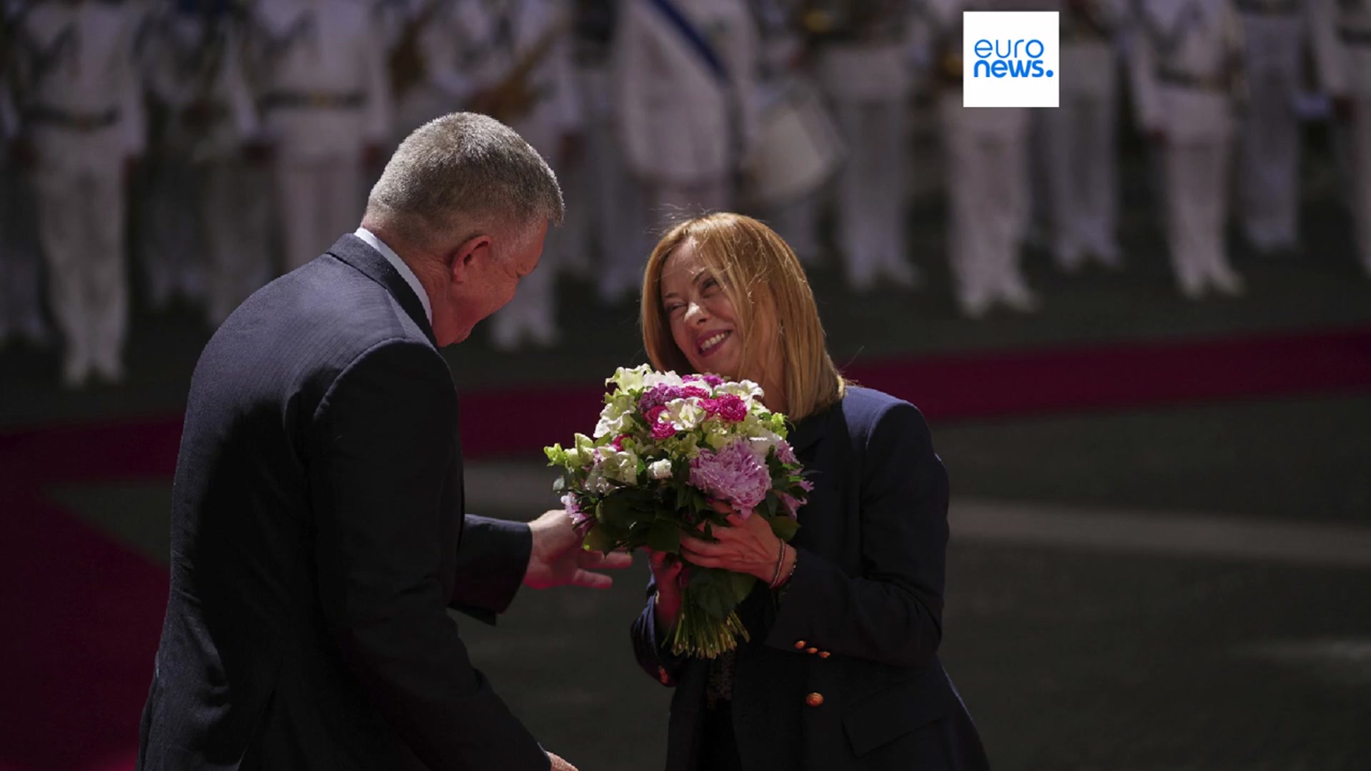 'Video thumbnail for Meloni meets Macron and Fico with war in Ukraine topping talks agenda'