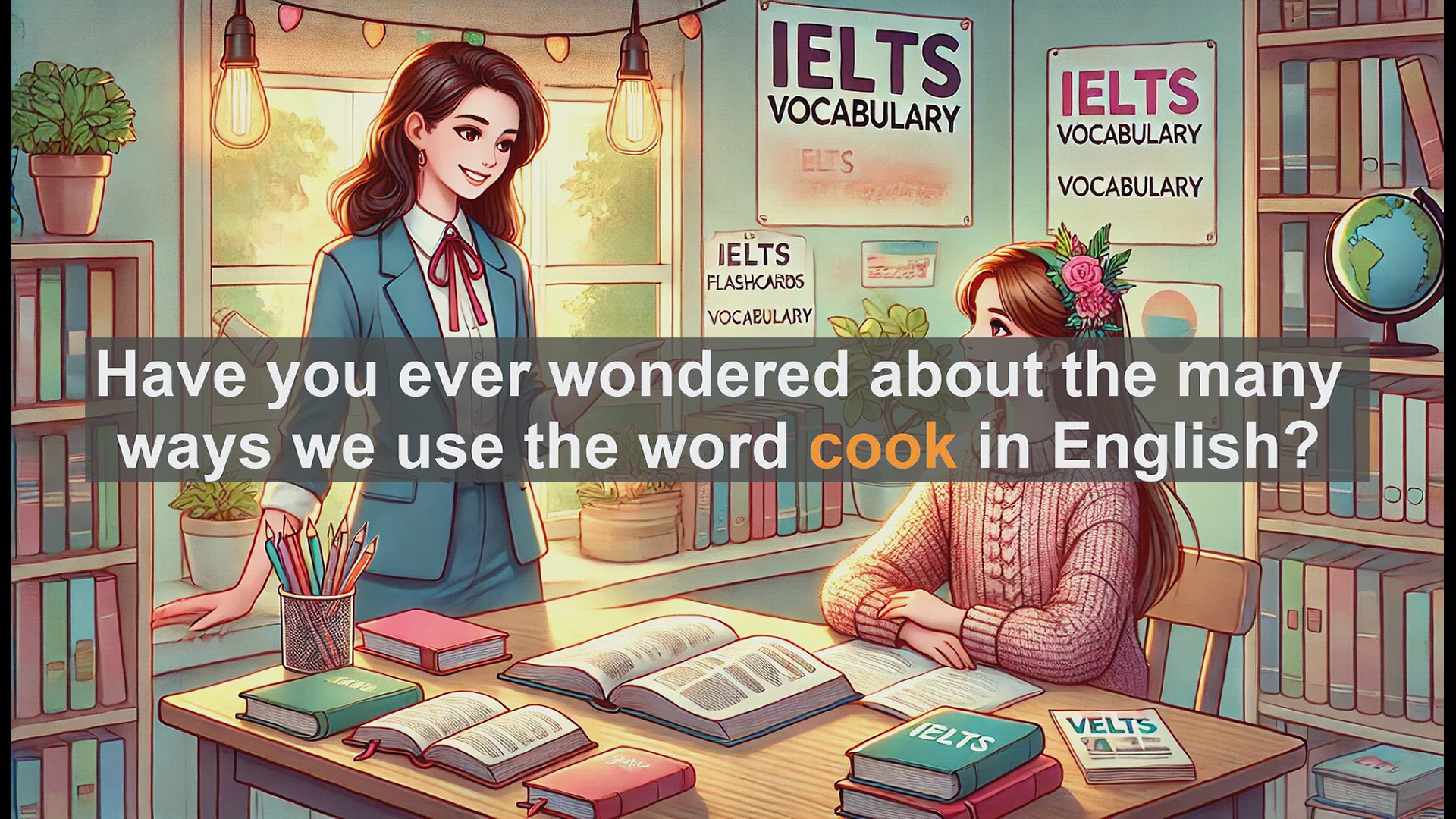 'Video thumbnail for 2500 Must Know IELTS 5.5 Vocabulary - Understanding the Word 'Cook' in English: Meanings and Uses'