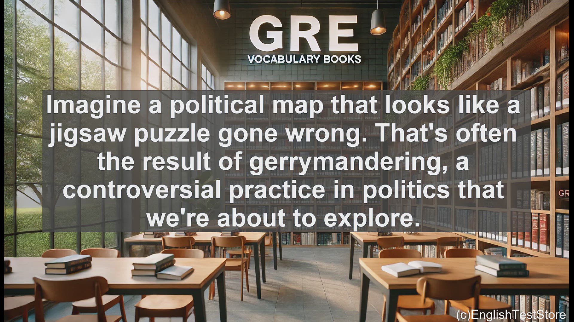 'Video thumbnail for GRE Vocabulary Lesson: Gerrymandering - Manipulating Electoral Boundaries'