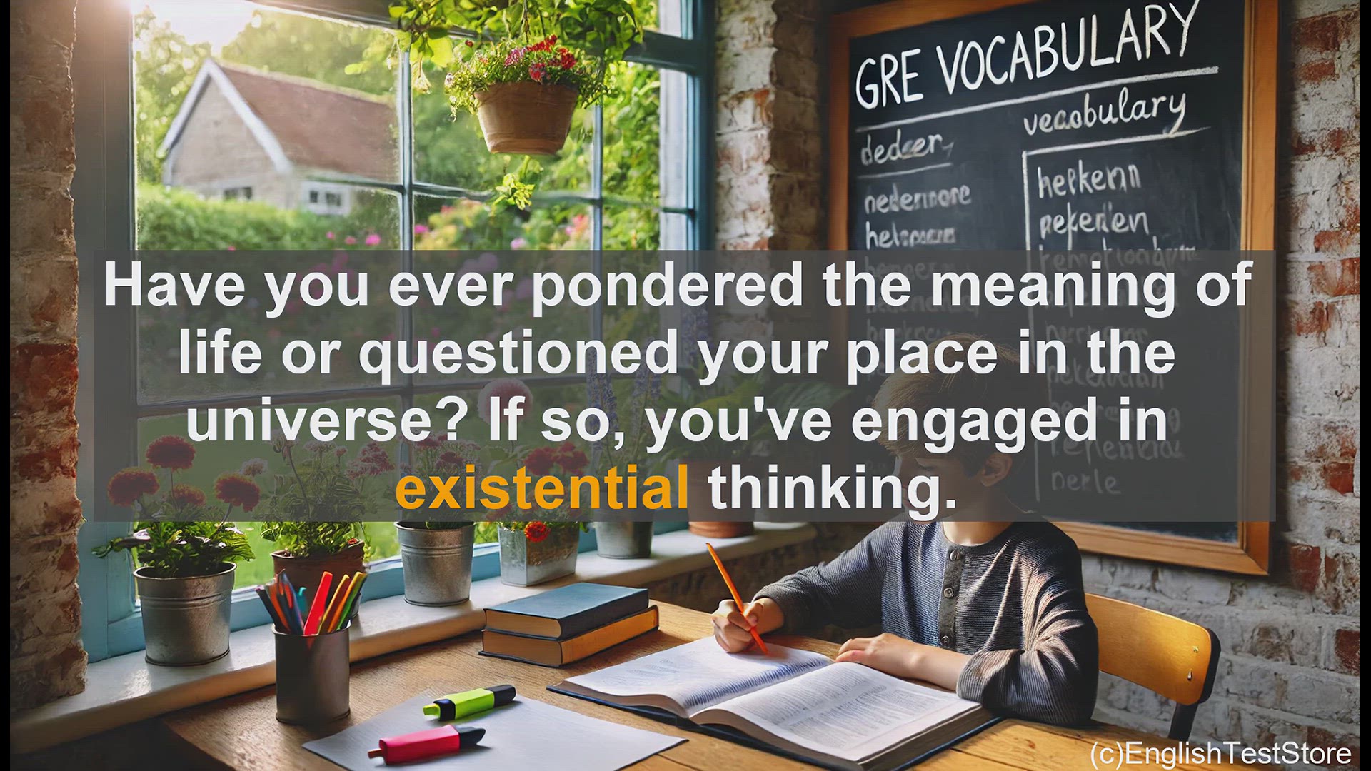 'Video thumbnail for GRE Vocabulary Lesson: Understanding 'Existential' - A GRE Vocabulary Essential'