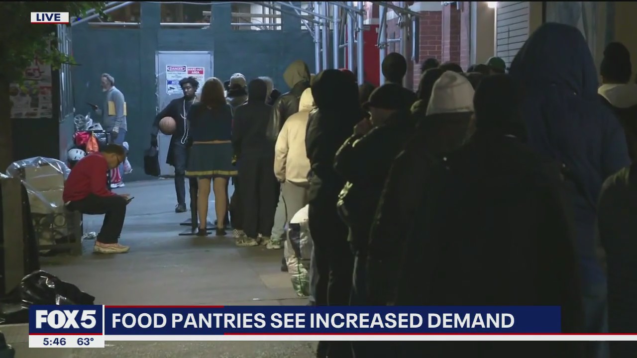 Video thumbnail for NYC food pantries seeing increased demand amidst gov. shutdown