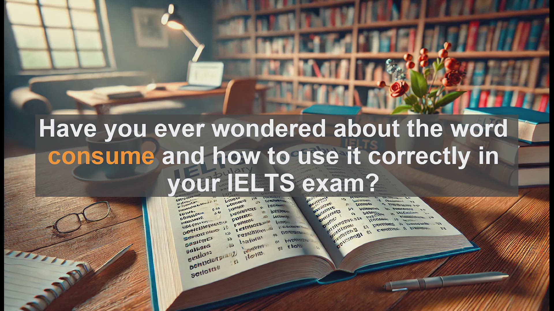 'Video thumbnail for 2500 Must Know IELTS 5.5 Vocabulary - Mastering 'Consume' for IELTS: Boost Your Vocabulary'