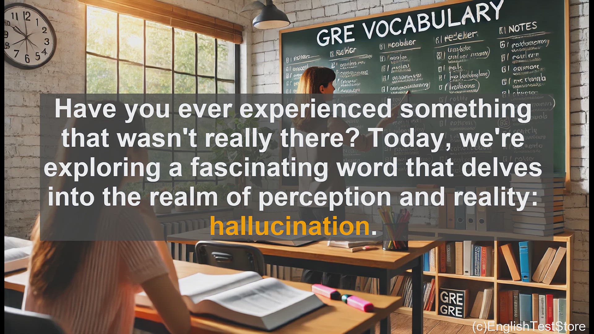 'Video thumbnail for GRE Vocabulary Lesson: Exploring the Realm of Hallucinations'