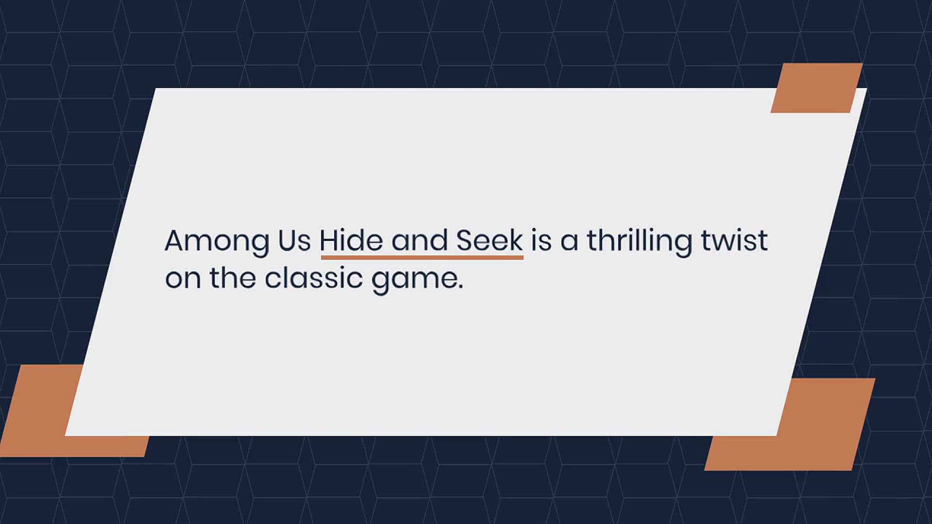 'Video thumbnail for Among Us Hide And Seek'