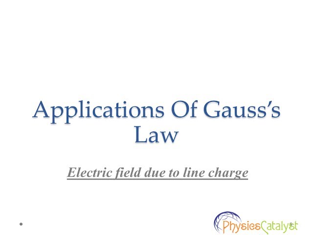 Video thumbnail for Applying Gauss's Law (Electric field due to line charge)